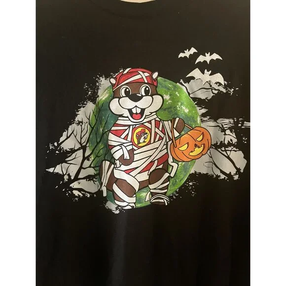 BUC-EES BOO CREW Black 2XL Men's Graphic Tshirt GLOW IN THE DARK! - Picture 2 of 7